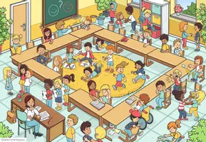 Vorschau - Arbeitsblätter - VERHALTEN IN DER SCHULE - Wimmelbild + Arbeitsblätter - Seite 3