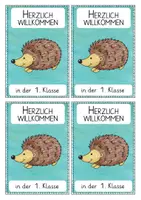 Vorschau - Anderer Materialtyp - Igel - Willkommen in der 1. Klasse - Begrüßungskärtchen nach den Sommerferien - Seite 2