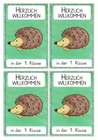 Vorschau - Anderer Materialtyp - Igel - Willkommen in der 1. Klasse - Begrüßungskärtchen nach den Sommerferien - Seite 3