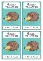 Vorschau - Anderer Materialtyp - Igel - Willkommen in der 2. Klasse - Begrüßungskärtchen nach den Sommerferien - Seite 2