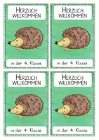 Vorschau - Anderer Materialtyp - Igel - Willkommen in der 4. Klasse - Begrüßungskärtchen nach den Sommerferien - Seite 3