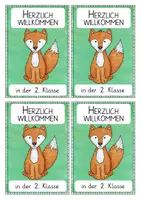 Vorschau - Anderer Materialtyp - Fuchs - Willkommen in der 2. Klasse - Begrüßungskärtchen nach den Sommerferien - Seite 3