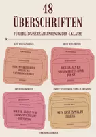 Vorschau - Arbeitsblätter - 48 Erlebnisgeschichten Überschriften: Kärtchen - Deckblatt