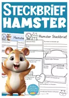 Vorschau - Arbeitsblätter - Hamster Steckbrief Sachunterricht Grundschule - Deckblatt