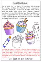 Vorschau - Mal- und Bastelvorlagen - Geburtstagskalender - Cupcakes - inklusive aller Cliparts - leere Vorlagen - Seite 2
