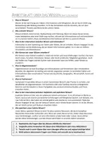 Vorschau - Arbeitsblätter - AB mit Fragen zum Thema "Wissen" + Lösungsblatt - Seite 1