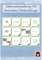Vorschau - Spiele - Zahlenraumerweiterung 100 Verschiedene Zahldarstellungen - Deckblatt