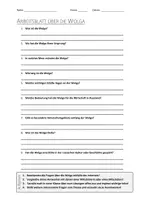 Vorschau - Arbeitsblätter - AB mit Fragen zum Thema "Wolga" + Lösungsblatt - Deckblatt