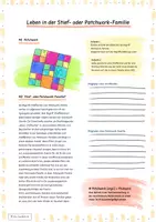 Vorschau - Arbeitsblätter - Leben in der Patchwork-Familie - Deckblatt