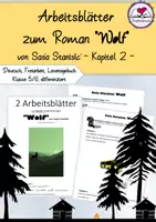 Vorschau - Unterrichtsreihen - Arbeitsblätter zu "Wolf" - Saša Stanišić" - Kapitel 2 - Klasse 5/6 - Deckblatt