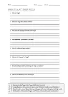 Vorschau - Arbeitsblätter - AB mit Fragen zum Thema "Yoga" + Lösungsblatt + Infografik - Deckblatt