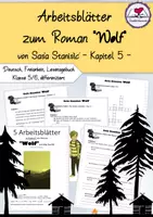 Vorschau - Unterrichtsreihen - Arbeitsblätter zu "Wolf" - Saša Stanišić" - Kapitel 5 - Klasse 5/6 - Deckblatt