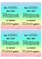 Vorschau - Mal- und Bastelvorlagen - Geschenkidee - Namensschild / -anhänger - Seite 1