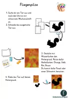 Vorschau - Mal- und Bastelvorlagen - Herbsttiere_Kunstprojekt_Klasse 1-2, Herbst - Seite 1