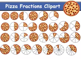 Προεπισκόπηση - Clipart / Γραφήματα - Pizza Fractions Clipart (81 clipart) - Εξώφυλλο