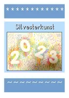 Vorschau - Mal- und Bastelvorlagen - Silvester - Kunstbild mit Feuerwerk - Deckblatt