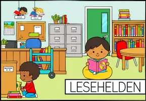 Vorschau - Poster - Lesehelden - Lesemotivation - Lesepass - Grundschule - Superhelden - Seite 1