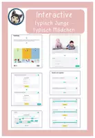 Vorschau - Interaktives Material - Interactive Typisch Mädchen - typisch Junge - Deckblatt