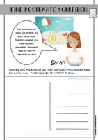 Vorschau - Arbeitsblätter - Eine Postkarte schreiben: Schreibanlässe / Tafelmaterial / AB und LZK - Seite 3