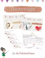 Vorschau - Arbeitsblätter - Krankenmappe / Krankenpost für die Eisbärenklasse - Deckblatt