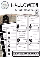Vorschau - Arbeitsblätter - Halloween - Schüttelsätze - Deckblatt