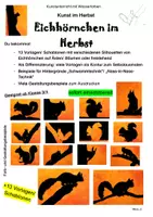 Vorschau - Mal- und Bastelvorlagen - Kunst im Herbst: Eichhörnchen im Herbst (Wasserfarben) - Deckblatt