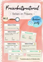 Vorschau - Spiele - Freiarbeit: Verben im Präsens (Kl. 2) - Deckblatt