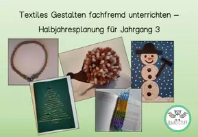 Vorschau - Stundenentwürfe - Textiles Gestalten fachfremd unterrichten - Jahrgang 3 - Deckblatt