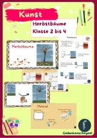 Vorschau - Mal- und Bastelvorlagen - Herbstbäume_Kunstprojekt_Klasse 2-4_Herbst - Deckblatt