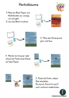 Vorschau - Mal- und Bastelvorlagen - Herbstbäume_Kunstprojekt_Klasse 2-4_Herbst - Seite 1