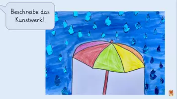 Vorschau - Mal- und Bastelvorlagen - Regenwetter - Herbst Frühling Kunst 2./3. Klasse - Bastelfolie Wasserfarbe - Seite 3