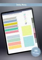 Vorschau - selbst erstellte Cliparts/Grafiken - Digitale Sticker | Sticky Notes | digitaler Planer - Deckblatt
