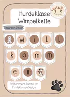 Vorschau - Anderer Materialtyp - Wimpelkette - Willkommen - Hundeklasse - Deckblatt