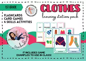 Vista previa - Refuerzo / NEE / Materiales de apoyo - WINTER CLOTHES LEARNING STATIONS PACK - Portada