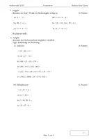Vorschau - Test - Probearbeit Mathematik Kl. 5 Terme - Seite 1