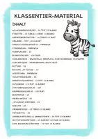 Vorschau - Unterrichtsreihen - Klassentier Materialpaket "Zebra" / Zebraklasse (inkl. Clipart!) - Seite 1