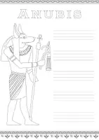 Vorschau - Arbeitsblätter - Götter im Alten Ägypten - Poster zum Anmalen und Ausfüllen - Seite 1