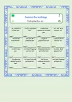 Vorschau - Arbeitsblätter - Sommerferienbingo - Gesprächsanlass nach den Ferien - Deckblatt