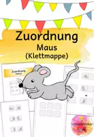 Vorschau - Mal- und Bastelvorlagen - Klettmappe, Maus, TEACCH, kostenlos - Seite 1