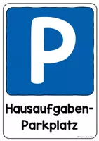 Vorschau - Poster - Hausaufgabenparkplatz - Schilder für die Hausaufgabenablage - Seite 1