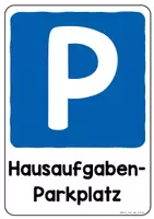 Vorschau - Poster - Hausaufgabenparkplatz - Schilder für die Hausaufgabenablage (pastell) - Seite 1