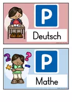 Vorschau - Poster - Hausaufgabenparkplatz - Schilder für die Hausaufgabenablage (pastell) - Seite 2