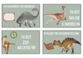 Vorschau - Bildkarten - Rollenkarten zum Dino-Motto - Seite 1