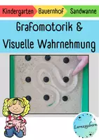 Vorschau - Aufgabenkarten - Grafomotorik und visuelle Wahrnehmung in der Sandwanne (Bauernhof) - Deckblatt