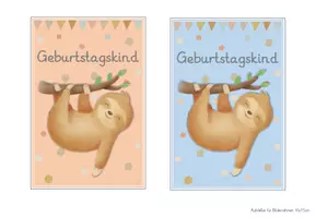 Vorschau - Bildkarten - Faultierklasse Geburtstagsschilder - Seite 2