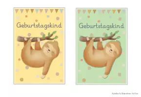 Vorschau - Bildkarten - Faultierklasse Geburtstagsschilder - Seite 3