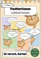 Vorschau - Bildkarten - Faultierklasse 30 Lobkärtchen - Deckblatt