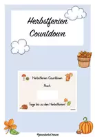 Vorschau - Poster - Herbstferien Countdown - Deckblatt