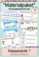 Vorschau - Arbeitsblätter - Interaktive Buchstabeneinführung - ABC, Laute & Silben für Klasse 1 - Deckblatt