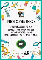 Vorschau - Stationenlernen - Photosynthese Abhängigkeiten - Gruppenarbeit: Temperatur, Kohlenstoffdioxid, Licht - Deckblatt